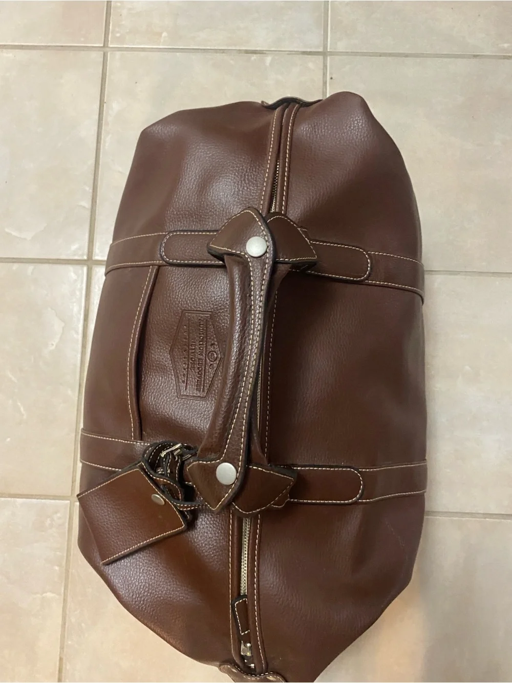 Barrington Gifts Leather Captains Brown Leather Duffel Bag